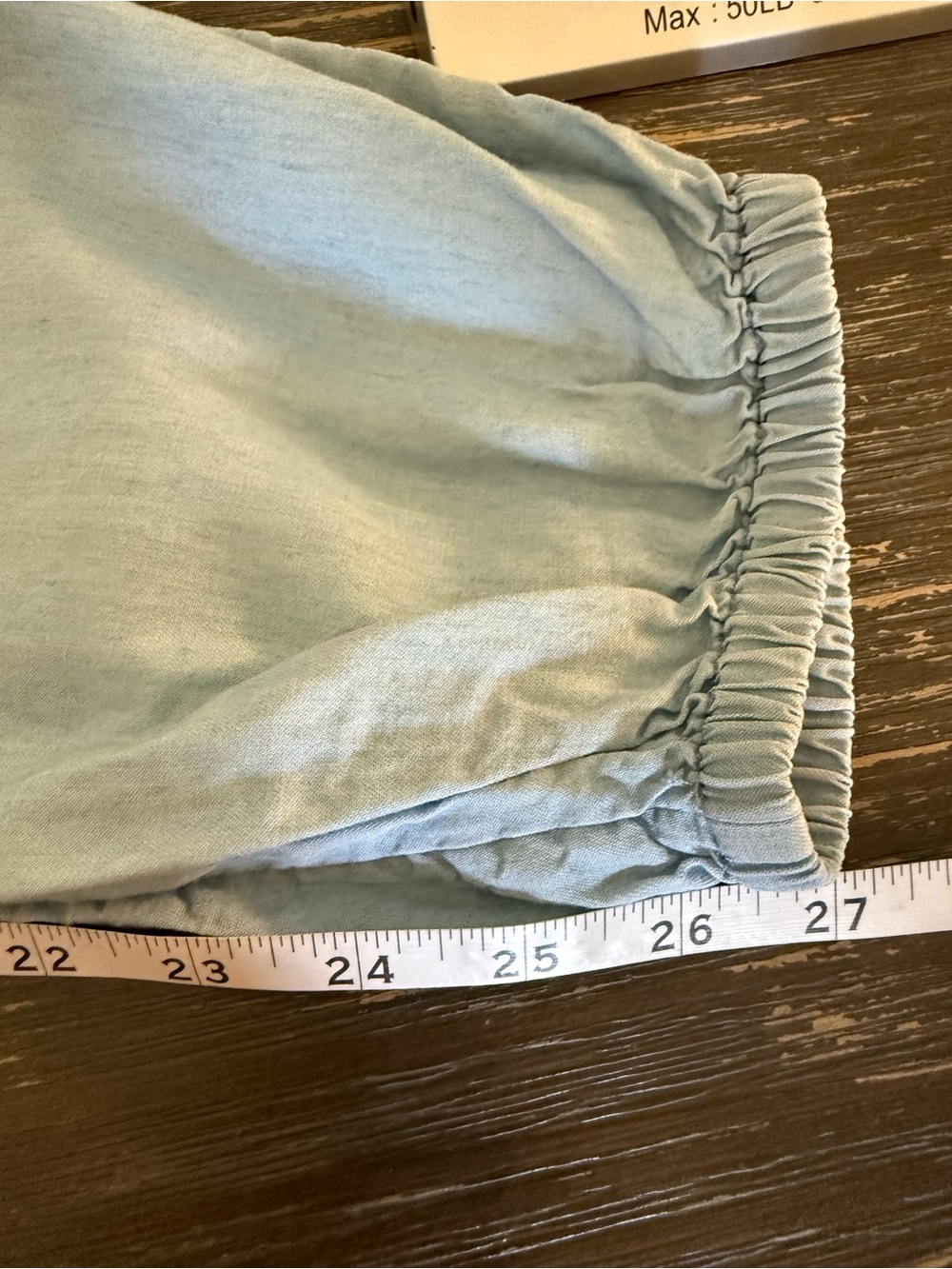 Aerie Chambray Flowy Women's Elastic Waist Cargo Jogger Size L - Picture 8 of 10